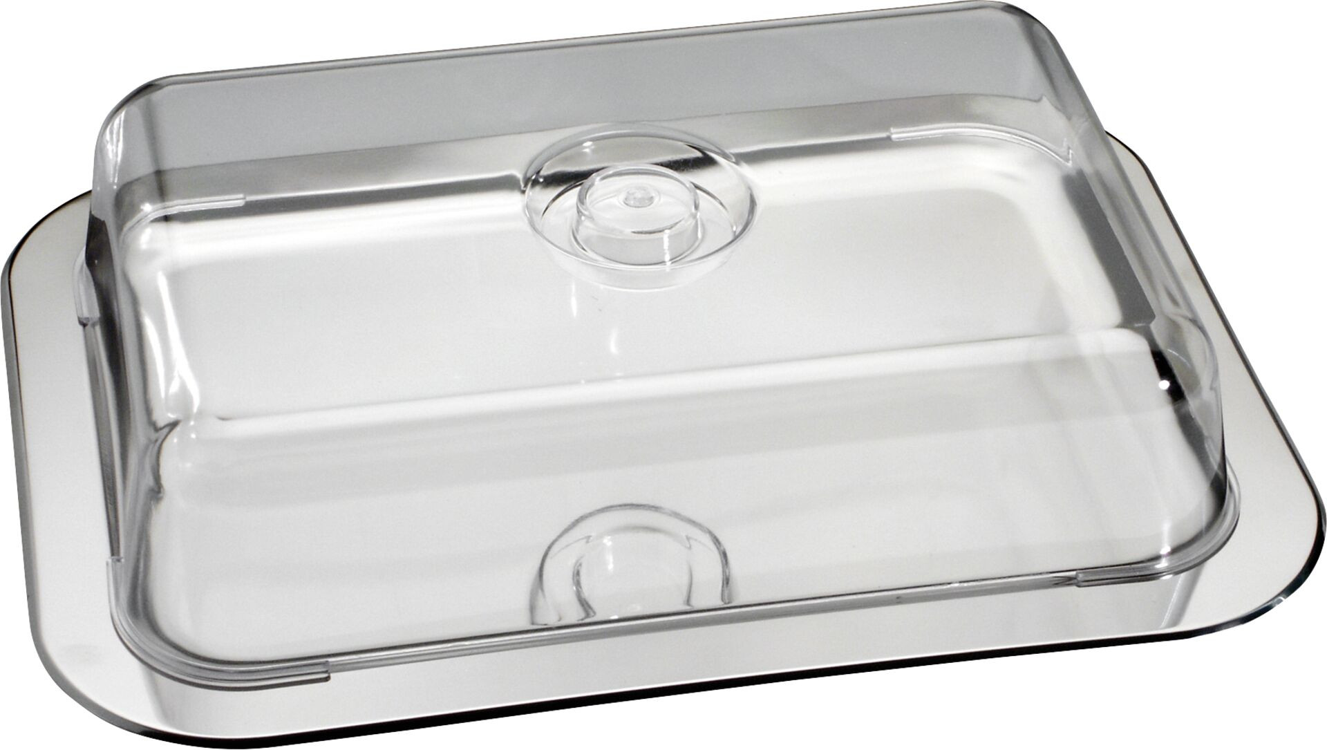 Serviertablett mit Frischhaltehaube